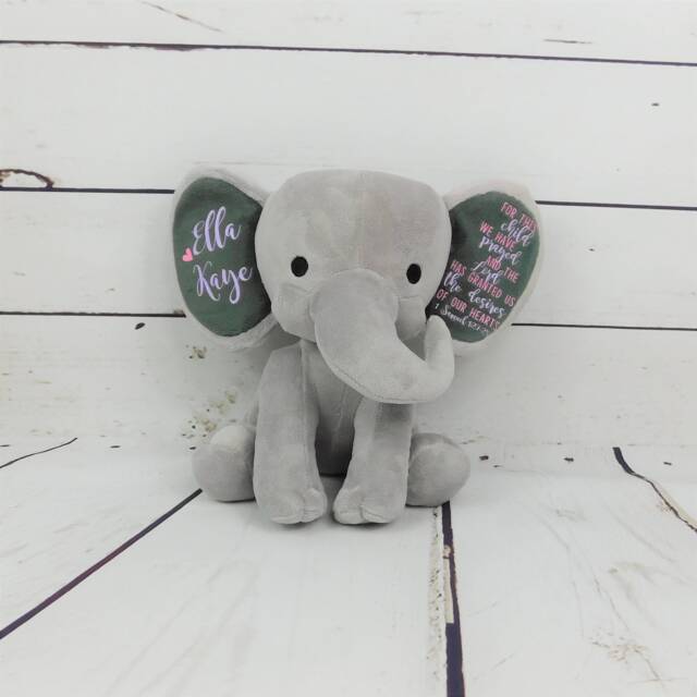 Rainbow Baby Announcement, Boy Or Girl Gift, For This Child We Have Prayed, Miracle Baby, Elephant - image 1
