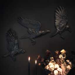 Lenore - The Mournful Raven - Gothic Wall Plaque Home Decor Gallery By Blackened Teeth - thumbnail 2