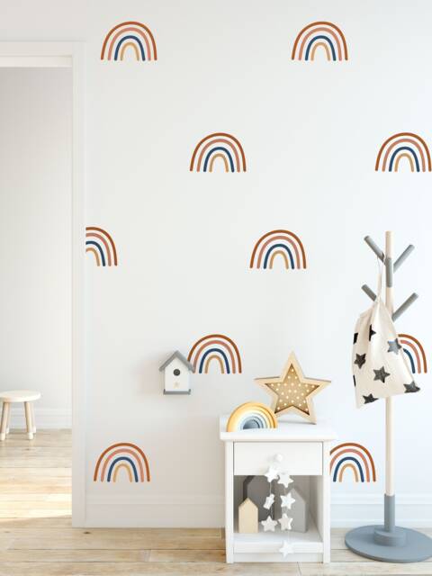 12 Multicolour Rainbow Wall Stickers - image 1