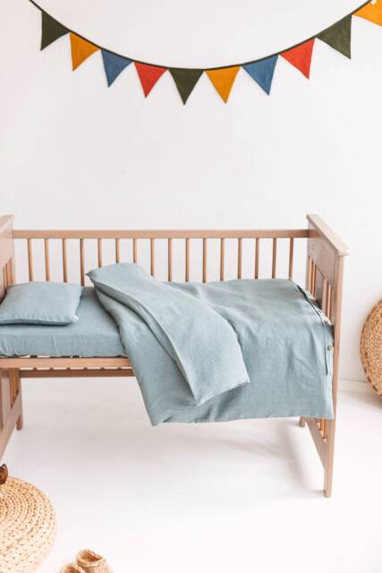Linen Crib Bedding, Set With Duvet Cover 90130 cm/3650 Inches - image 1