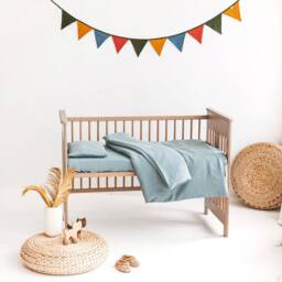 Linen Crib Bedding, Set With Duvet Cover 90130 cm/3650 Inches - thumbnail 3