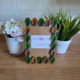 Colourful Wooden Tree Button Photo Frame 4 X 6 Inches - thumbnail 3