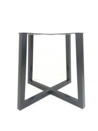 Trapezium X Table Frame By Designer Legs - Dining/steel/Metal/Industrial - thumbnail 1