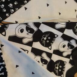 White & Black Pet Bunting - Cotton Dogs Cats Fabric, Decor - thumbnail 3