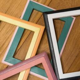Two-Tone Hardwood Wood Picture Frame Custom Painted Design - thumbnail 4