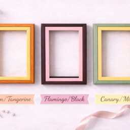Two-Tone Hardwood Wood Picture Frame Custom Painted Design - thumbnail 3