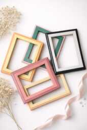 Two-Tone Hardwood Wood Picture Frame Custom Painted Design - thumbnail 1