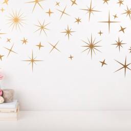 Sparkle Wall Decals - Gold Star Decals, Nursery Stickers, Removable Stickers - thumbnail 3