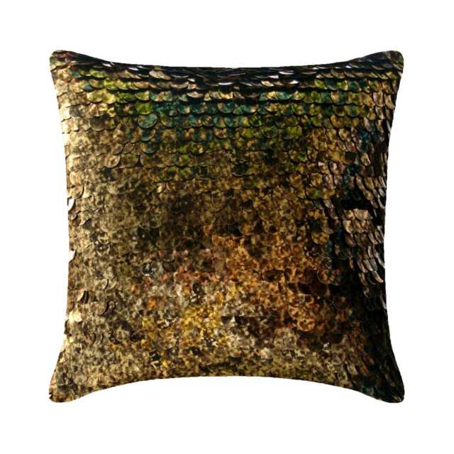 "Decorative Gold Bed Pillow Cover 24""x24""/26""x26" - image 1