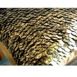 "Decorative Gold Bed Pillow Cover 24""x24""/26""x26" - thumbnail 3