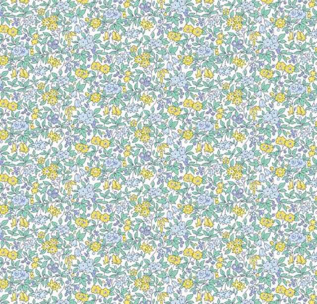 Liberty London Bedding Changing Pad Cover Floral Fitted Cotton - White, Yellow, Blue - image 1