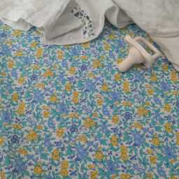 Liberty London Bedding Changing Pad Cover Floral Fitted Cotton - White, Yellow, Blue - thumbnail 4