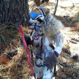 standing Kestrel Or Sparrowhawk Manitou - Spirit Totem - thumbnail 2