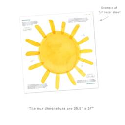 Large Watercolor Sun - Fabric Wall Decal Color Story Mej - thumbnail 2