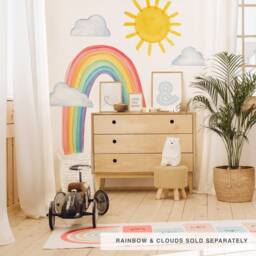 Large Watercolor Sun - Fabric Wall Decal Color Story Mej - thumbnail 4