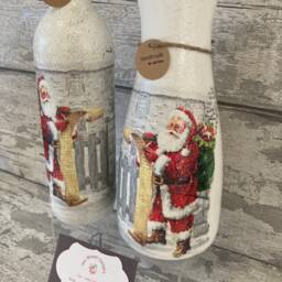 Santa Vase & Light Up Bottle Set, Gifts, Santa Autumn, Xmas Gifts - thumbnail 3