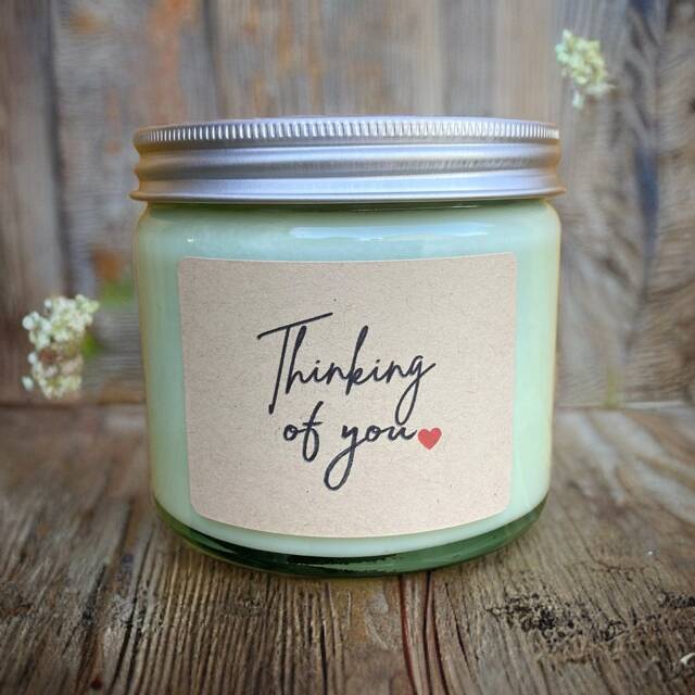 Thinking Of You Candle, Natural Soy Candles, Eco Sympathy You, Gift - image 1