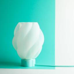 Unique 3D Printed Lamp - Flower Light Collection Mint Green Color - thumbnail 2