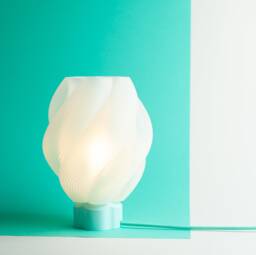 Unique 3D Printed Lamp - Flower Light Collection Mint Green Color