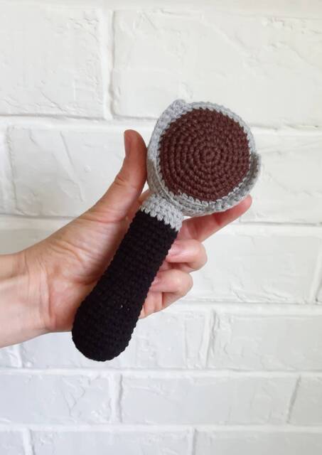 Coffee Baby Rattle, Coffee Toy, Crochet Toys, Baby Gift Coffee, Play Food, Gender Neutral Crochet Rattle Long - image 1