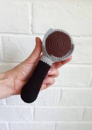 Coffee Baby Rattle, Coffee Toy, Crochet Toys, Baby Gift Coffee, Play Food, Gender Neutral Crochet Rattle Long