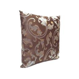 Chocolate Brown Pillow, Throw Pillow Cover, Decorative Cushion Covers, Pillowcase, Accent Pillows, Floral Satin Blend - thumbnail 2