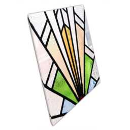 Art Deco 1920S Stained Glass Style Canvas Wall Print For Home Office D??cor - thumbnail 1