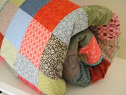 Handmade Patchwork Quilt Retro Pastel Cotton Bedding - 81x81