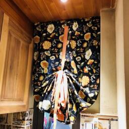 Fixed Tie Up Cafe Curtains Valance/Kitchen Window Treatment/Bathroom Shower Curtain/Living Room Curtain DrapeSpring Flower, Farmhouse, Gift - thumbnail 2