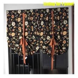 Fixed Tie Up Cafe Curtains Valance/Kitchen Window Treatment/Bathroom Shower Curtain/Living Room Curtain DrapeSpring Flower, Farmhouse, Gift