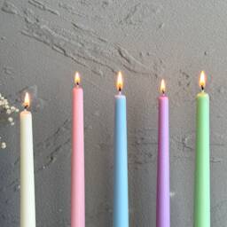 Pastel Soy Wax Taper Candles Handmade Dinner Candles, 10 Inch - thumbnail 3