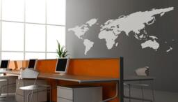 Decals For Walls World Map Wall Decal Sticker Home Decor Cool Wall Stick On Art By Decalisland - Map Sd 017 - thumbnail 1