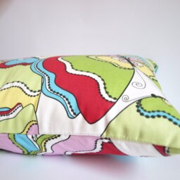 "Pillow Cover White Red Green Yellow Pink Turquoise Colorful Abstract Butterfly 16""x24" - thumbnail 3