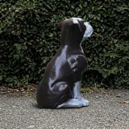 Concrete Bulldog Sculpture Outdoor Statue Cement Animal Decoration Memorial Dog Ornament Lover Gift - thumbnail 4