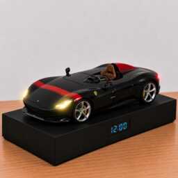 Ferrari Monza Sp1 Alarm Clock - Realistic Engine Sound, Working Headlights, Handmade, Car Enthusiast Gift