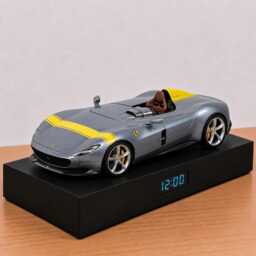 Roadster Alarm Clock, Handmade, Realistic Engine Sound, Car Enthusiast Gift, Italian Automotive Design - thumbnail 4