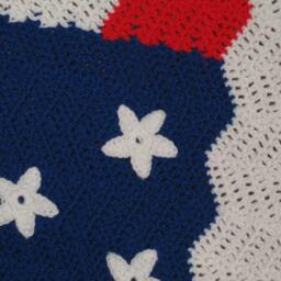 Patriotic American Flag Afghan Blanket/ Red White Blue Bedding/ Veterans Gift/ 4Th Of July Crochet Flag Afghan/ Memorial Day Decor - thumbnail 3