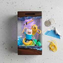 New Adventure Time Resin Lamp - Handmade Led Night Light - Finn & Jake Figure Cartoon Decor Gift For Fans - thumbnail 3