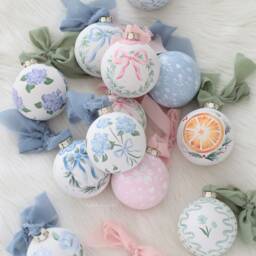 2026 Preorder Hand-Painted Ornament, Blue Bow Wreath, Baby Boy First Christmas 2025, Custom Personalized Gift - thumbnail 4