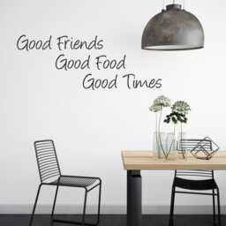 Good Friends, Food, Times Vinyl Wall Decal - Kitchen Dining Decor - thumbnail 3
