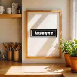 Lasagne Oasis Art Print Rock Music Lyrics, Digsy's Dinner - thumbnail 3