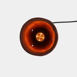 Carya Ceramic Table Lamp Rustic Luminaire, Red Iron 10.5 - thumbnail 4