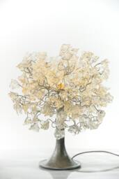 Decorative Table Light, Modern Table Lamp, Desk Lamp With Clear Transparent Roses Flowers - Light Gift Idea