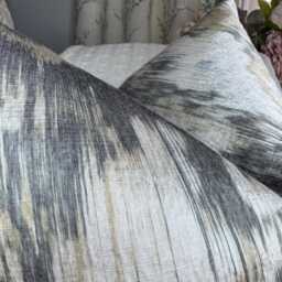 Harlequin Diffuse Handmade Cushion Cover, Woven Jacquard Throw Pillow Cover, Textured Fabric - Ink Copper Double Sided - thumbnail 3