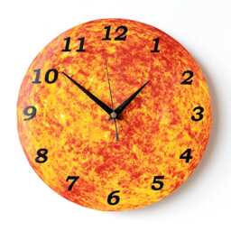 Sun Wall Clock - Decoupage Photo Orange Space Astronomy Star - thumbnail 2