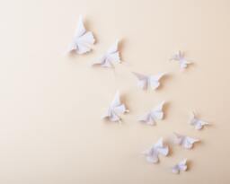 Pale Purple Butterfly Decor 3D Wall Butterflies For Nursery in Wisteria - thumbnail 1