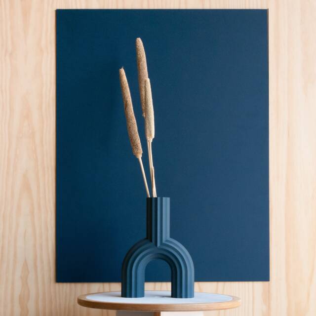 Blue Indigo Arch Vase - Perfect For Dried Flowers - image 1