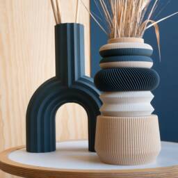 Blue Indigo Arch Vase - Perfect For Dried Flowers - thumbnail 3
