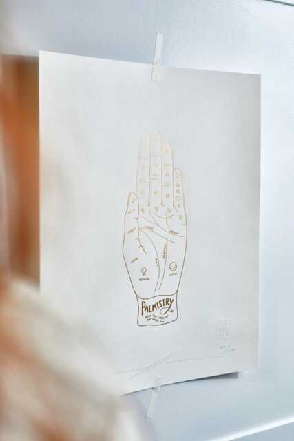 Palmistry Art Print White By Noat - image 1