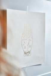 Palmistry Art Print White By Noat - thumbnail 1